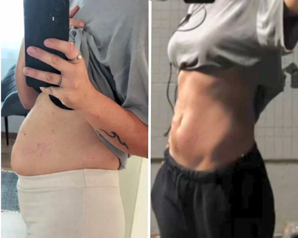 Before and after transformation result