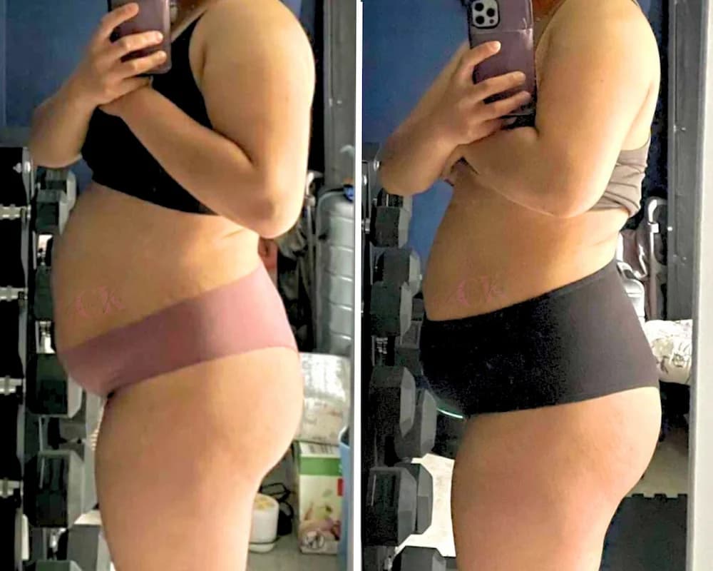 Before and after transformation result