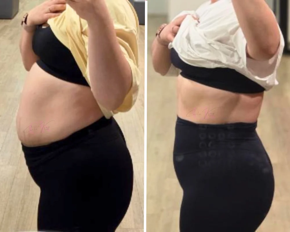 Before and after transformation result
